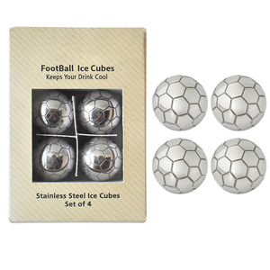 World Soccer Cup 2026 Football Forme <span class=keywords><strong>Alcool</strong></span> Pierres De Glace 4PC En Acier Inoxydable Refroidisseurs De Boissons Alcoolisées avec Boîte-Cadeau - Product Image 1