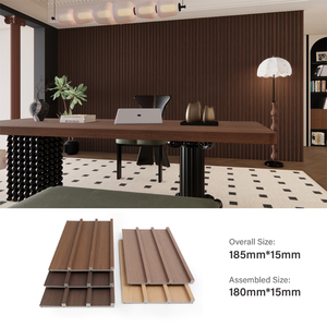 Wood Grain WPC <strong>Wall</strong> Cladding Panel Waterproof Decorative Interior <strong>Wall</strong> <strong>Covering</strong> Modern Composite <strong>Wall</strong> Board - Product Image 4