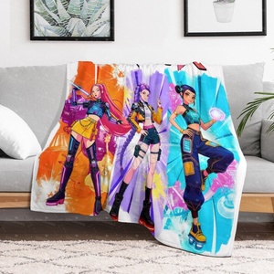 Nouvelle couverture personnalisée en microfibre avec dessin animé KPOP Demon Hunters, décoration de canapé pour la maison - Product Image 5