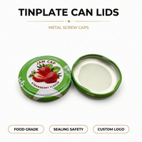Tapa de Rosca de Hojalata de 82 mm Personalizable en Tamaño y Color, Libre de BPA, Grado Alimenticio, a Prueba de Fugas, a Prueba de Niños, Ecológica, con Impresión Serigráfica