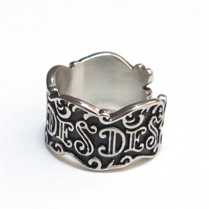 Punk Rock thép không gỉ Titan cổ điển resizable Thiết kế bất thường cổ Tribal khắc vòng - Product Image 5