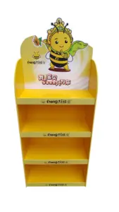 A exposição plástica da espuma do Pvc do mel personaliza a prateleira plástica da exposição, suporte de exposição do mel