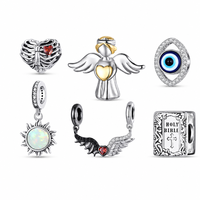 Nouveauté 2025 transfrontalière : Breloques, pendentifs et accessoires mignons en Zircon (Frites, Hamburger, Poivre, Elfe, Loutre) pour bijoux DIY, bracelets et colliers, idéal comme cadeau