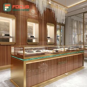 Meubles de présentation minimalistes pour bijouterie, cadre métallique, vitrine de magasin commercial - Product Image 5