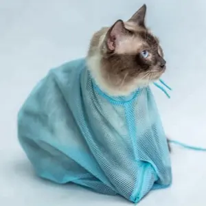 Cute Pet Cat Grooming Bag Cat Restraint Bath Bag Wash Bag