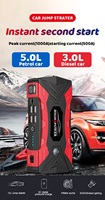 Démarreur portable haute capacité avec pompe à air - Puissant booster de batterie de voiture pour démarrage d'urgence