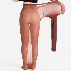 Pantimedias de Cintura Alta para Mujer, Talla Grande, Color Marrón, Transparentes, Duraderas, Elásticas, con Entrepierna en T, 40 Denier - Product Image 2
