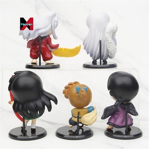 5 uds dibujos animados decoración juguete muñeca <span class=keywords><strong>Inuyasha</strong></span> Anime figuras de acción conjunto - Product Image 2