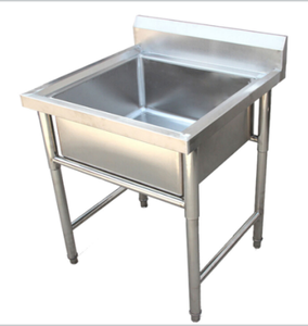 Évier simple VICTORY KITCHEN en acier inoxydable 201 de haute qualité, 60*60*80, argenté avec pieds ronds, pour la cuisine - Product Image 3