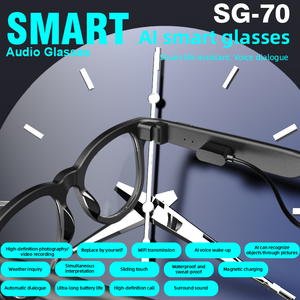 Dernières lunettes intelligentes SG-70 AI avec caméra HD, enregistrement vidéo et traduction vocale simultanée en temps réel, lunettes audio intelligentes - Product Image 1
