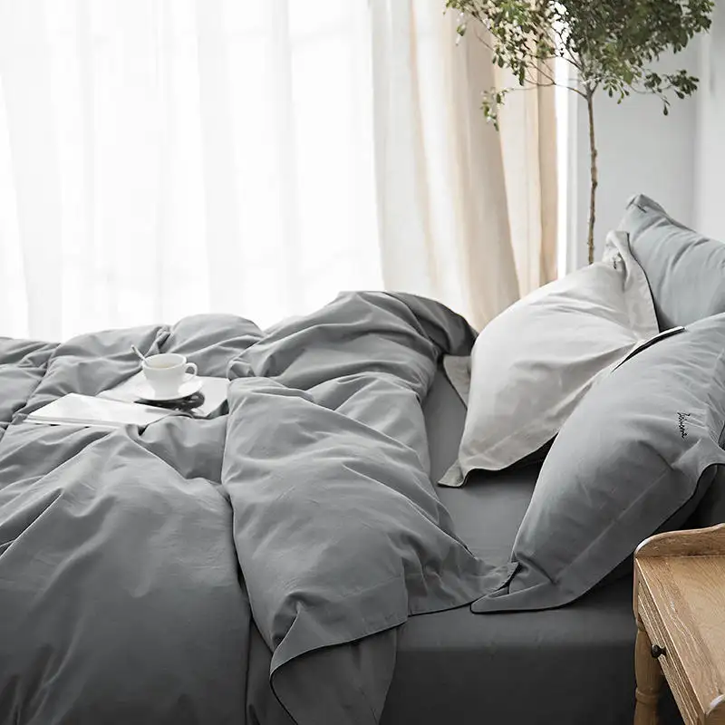 KHÁCH SẠN Linen 100% Cotton 400tc Sheet Sets Thêu Bedding Set Duvet Cover Bông