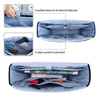 Organisateur de peinture au diamant portable de style européen avec mallette de rangement antichoc Boîte de rangement pour outils de peinture au diamant