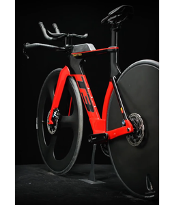 Vélo de course sur route <span class=keywords><strong>TWITTER</strong></span> TT 700c 24 vitesses en fibre de carbone avec roues à 3 rayons avant et à disque carbone arrière - Product Image 1