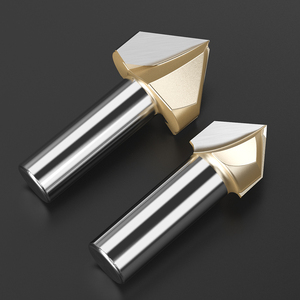 Tideway V rãnh Router bit 1/2 Shank V loại bevel 90 độ cắt tỉa khắc 1/4 Shank chamfer Router bit lc03010404 - Product Image 2