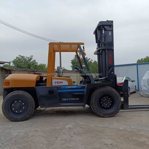 Chariot élévateur contrepoids diesel d'occasion TCM 10 tonnes avec positionneur de fourches, levée 4m, garantie 1 an - Product Image 5