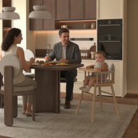 Chaise haute bébé en bois massif pour les repas en famille : siège portable multifonctionnel pour repas et moments de lien avec les tout-petits