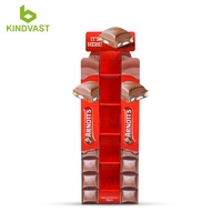 Sautez l'affichage debout de plancher de carton ondulé pour le présentoir de barre de chocolat
