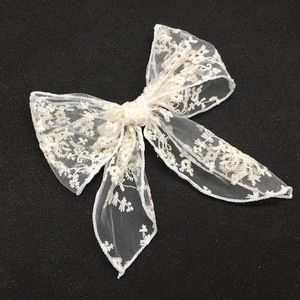 <span class=keywords><strong>Fiocco</strong></span> di margherita in <span class=keywords><strong>Tulle</strong></span> ormiato Vintage con elastico o clip per ragazze e donne - Product Image 4
