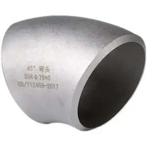 304 316 Stainless Elbow Steel 45 90 Steel Bending Carbon Galvanized Tee Reducer Pipe Fitting