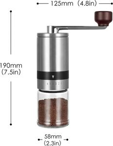Commercial <b>Mini</b> Stainless Steel Coffee Bean <b>Grinder</b> Portable Adjustable Manual Espresso <b>Grinder</b> for Cafe Use - Product Image 3
