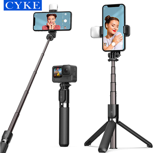 CYKE 6 en 1 Palo Selfie Inalámbrico <span class=keywords><strong>Bluetooth</strong></span> <span class=keywords><strong>con</strong></span> Trípode y Luz de Relleno, Soporte para Teléfono <span class=keywords><strong>con</strong></span> Control Remoto y Rotación de 360 Grados L03s - Product Image 6