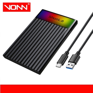 VONN Type-C Boîtier de <span class=keywords><strong>disque</strong></span> <span class=keywords><strong>dur</strong></span> <span class=keywords><strong>externe</strong></span> couleur RVB de 2.5 pouces pour ordinateur portable TV téléphone <span class=keywords><strong>PS5</strong></span> - Product Image 1