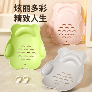 Bañera para Bebé en Forma de Manzana, Material PP, Multifuncional, 0-12 Meses, Gris, Verde, Rosa - Product Image 1