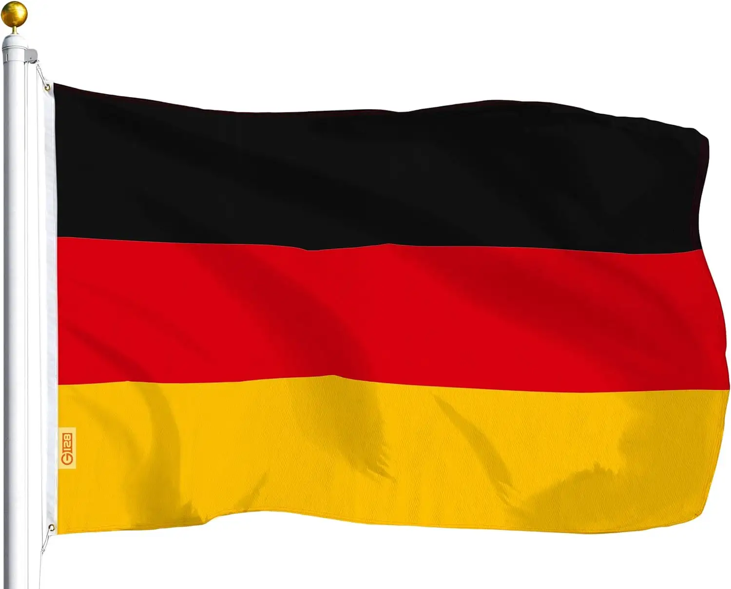 प्रोमोशनल जर्मनी राष्ट्रीय ध्वज 3x5 एफटी 150X90 सेमी बैनर - ज्वलंत रंग और यूवी फीका प्रतिरोधी - जर्मन ध्वज