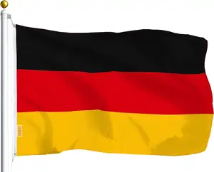 Bandeira promocional da Alemanha 3x5 FT 150X90CM Banner - Cor vívida e resistente a desbotamento UV - Bandeira Alemã