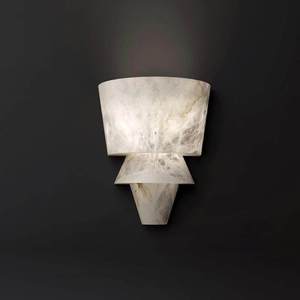 Natural Marble <b>Wall</b> Lamp Led <b>Light</b> Source <b>Wall</b> Mounted Off White Shade For Living Room Hallway Bedroom - Product Image 1