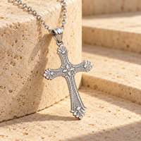 Collier croix ARNAN pour femme, pendentif en acier inoxydable, design unique, chaîne délicate pour clavicule, bijoux de mode, cadeaux en gros