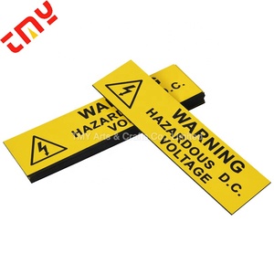 Etiquette d'avertissement de sécurité haute tension Pv forte auto-adhésive gravée en plastique ABS panneaux du système solaire - Product Image 2