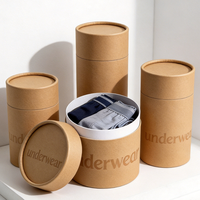 Tube en carton écologique personnalisé avec impression de logo pour emballage cadeau, vêtements, foulards, sous-vêtements, chaussettes