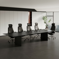Table de conférence de direction moderne JORI AY-MT01 avec double rail d'alimentation dissimulé de 900 mm, USB, écologique, pour 6 à 10 personnes, bureau