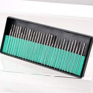 Diamond Grinding Needles 30pc Set 3.0mm Cone Cylindrical For <b>Nail</b> Drill Polishing Metal Ceramic Glass Jewelry Professional - Product Image 3