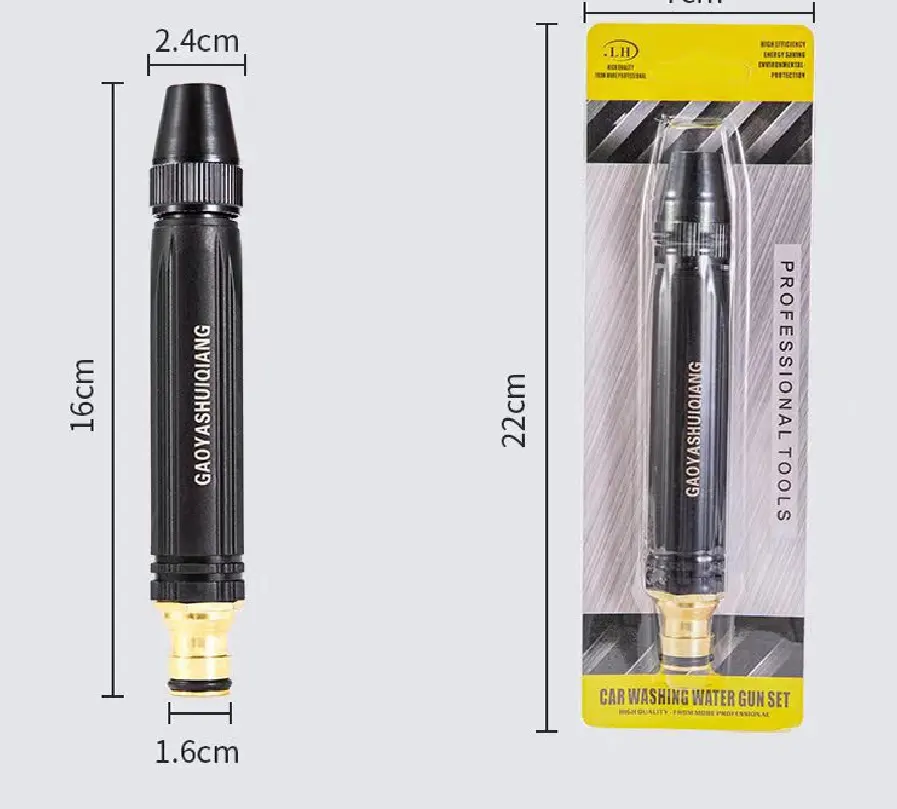 Pistol semprot air pipa selang cuci rumput taman mobil nosel logam tekanan tinggi