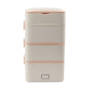 Heated Bulk Metal Compartment Hot Case Storage Eco Lunchbox Durable Electric Lunch Box With Cutlery