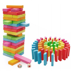 Wholesale Customizable Educational DIY Toy Hot Selling Tumble Timbers Tower Wooden Blocks Set for Building <strong>Toppling</strong> Tumbling - Product Image 4