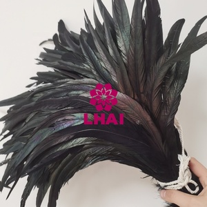 Plumes de queue de coq noires en gros, en vrac, pour costumes de carnaval Samba, fêtes <span class=keywords><strong>et</strong></span> décorations intérieures - Product Image 2