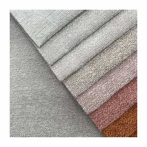 2024 Popular very soft colorful plain dyed fabric wholesale soft comfortable upholstery sofa cushion cover fabric