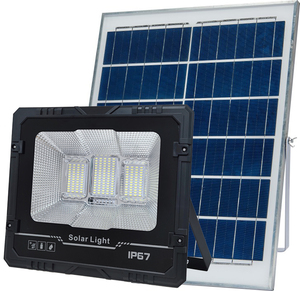 Projecteur LED solaire 100W IP65 Lumière du jour 5000K COB Corps en aluminium Montage en surface Éclairage extérieur de jardin Certifié CE Télécommande - Product Image 6