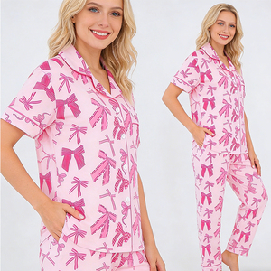 <span class=keywords><strong>Pigiama</strong></span> da Donna Personalizzato con Logo, in Cotone Modal e Bambù, Morbido Set Due Pezzi, Abbigliamento da Casa per Donna, Set <span class=keywords><strong>Pigiama</strong></span> <span class=keywords><strong>Familiare</strong></span> - Product Image 4
