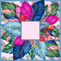 Tapis de jeu de Mahjong américain à bordure florale bohème, antidérapant, en caoutchouc, réduction du bruit, protection de table