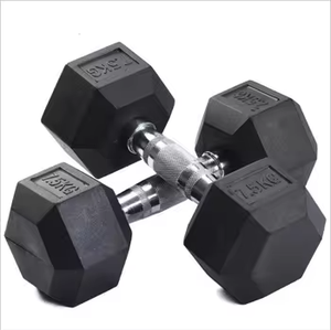Hexagonal Wholesale-dumbbell 20 25 Pound 20lb 17kg Hex Dumble Rubber <strong>Dumbells</strong> - Product Image 2
