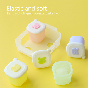 PAISEN - Rejilla para Congelador para Alimentos Complementarios para Bebés, Cajas con Compartimentos Independientes, Caja de Almacenamiento de Silicona Cuadrada de 50 ml - Product Image 2