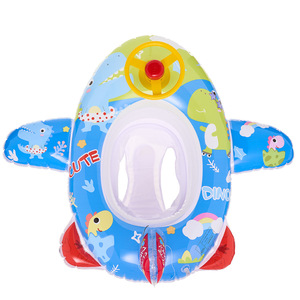 Bouée gonflable en forme d'avion pour enfants, design de dessin animé, pour utilisation en piscine - Product Image 5
