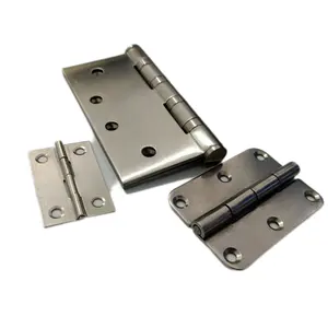 Bisagras de metal para puerta de acero inoxidable, bisagras de latón de acero al carbono
