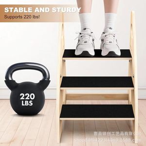 Wooden Three Step <b>Stool</b> With Non Slip Mat For Potty Training - Product Image 1