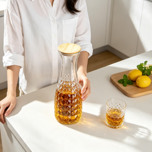 Tetera de Vidrio Resistente al Calor <span class=keywords><strong>Millennium</strong></span> con Tapa, Modelo Single Diamond para Fiestas - Product Image 2