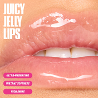 Huile à Lèvres Liquide Végane Goji Effet Gelée, Hydratante et Repulpante, Rose Glamour, à l'Huile de Jojoba et de Karité, Parfum Cerise Douce, Lactée